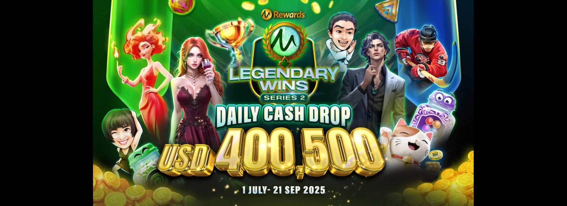 MG Legendary Wins Daily Cash Giveaway Phase 3